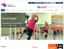 Tablet Screenshot of handbalregels.handbal.nl